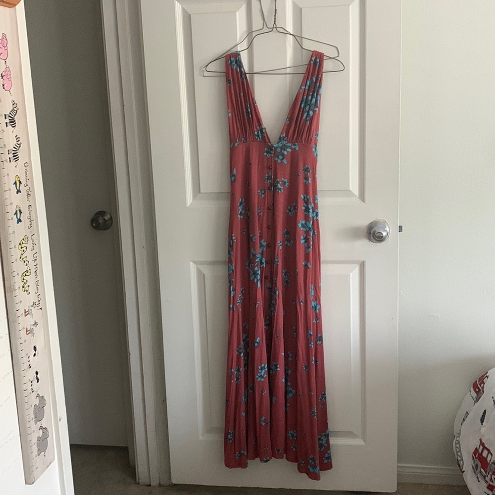 Free People Floral Maxi Dress Size XS
